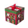 QXPDD Christmas Gift Boxes Cookie Boxes Cupcake Boxes, Cake Box,Christmas Eve Box Winter Holidays Sweet Bags for Holiday Xmas Gift,Red L view 1