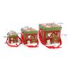 QXPDD Christmas Gift Boxes Cookie Boxes Cupcake Boxes, Cake Box,Christmas Eve Box Winter Holidays Sweet Bags for Holiday Xmas Gift,Red L view 2