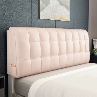Headboard Backrest Leather Positioning Support Reading Bolster Large Wedge Pillow for Reading in Bed Washable Removable Cover for Day Bed Bunk Bed Bench,A,No headboard 74.8"/190cm