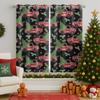 Czrouz Christmas Blackout Curtains for Girls Boy Home Decor, Winter Xmas Red Truck Pine Tree Snowflake Grommet Thermal Insulated Drapes Darkening Window Curtain for Bedroom Living Room, 42 x 63 Inch view 2