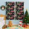 Czrouz Christmas Blackout Curtains for Girls Boy Home Decor, Winter Xmas Red Truck Pine Tree Snowflake Grommet Thermal Insulated Drapes Darkening Window Curtain for Bedroom Living Room, 42 x 63 Inch view 4