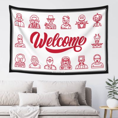 Funny Halloween Tapestry Halloween Characters Welcome Tapestry Cool Things for Your Room Things for Boys Room ( Size : 75X100CM )