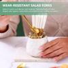UPKOCH 1set Wear-resistant Appetizer Forks and Cake Spoons Storage Jar Stainless Steel Multi-function Kitchen Cutlery for Parties and Home Use view 3