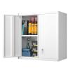 GREATMEET Locking Metal Wall Cabinet, Metal Storage Cabinet with 2 Shelves, Wall Mount Cabinet with Lock, Floating Garage Cabinets with Adjustable Shelf view 1