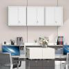 GREATMEET Locking Metal Wall Cabinet, Metal Storage Cabinet with 2 Shelves, Wall Mount Cabinet with Lock, Floating Garage Cabinets with Adjustable Shelf view 2