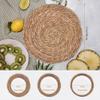 Defined Deco Woven Placemats Set of 10,12" Round Rattan Placemats,Natural Hand-Woven Water Hyacinth Placemats,Farmhouse Weave Place Mats,Rustic Braided Wicker Table Mats for Dining Table,Home,Wedding. view 2