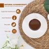 Defined Deco Woven Placemats Set of 10,12" Round Rattan Placemats,Natural Hand-Woven Water Hyacinth Placemats,Farmhouse Weave Place Mats,Rustic Braided Wicker Table Mats for Dining Table,Home,Wedding. view 3