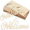 iplusmile 20Pcs Wooden Welcome Sign Wall Decor, Wood Cutout Hanging Art Sign Rustic for Front Door Gallery Home Apartment Kitchen Party Garden Farmhouse Porch, 11.2x4.5 Inch view 1