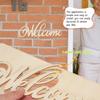 iplusmile 20Pcs Wooden Welcome Sign Wall Decor, Wood Cutout Hanging Art Sign Rustic for Front Door Gallery Home Apartment Kitchen Party Garden Farmhouse Porch, 11.2x4.5 Inch view 4