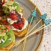 100 Pcs Winter Christmas Tree Bamboo Skewers for Holiday Party Supplies view 3