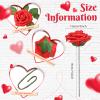 150 Pieces Artificial Roses Flowers Bulk Fake Roses with Long Stem Faux Bridal Flower Bouquets for DIY Wedding Centerpiece Arrangements Bridal Shower Party Home and Office Decor(Red) view 2