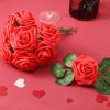 150 Pieces Artificial Roses Flowers Bulk Fake Roses with Long Stem Faux Bridal Flower Bouquets for DIY Wedding Centerpiece Arrangements Bridal Shower Party Home and Office Decor(Red) view 4