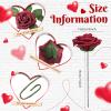 150 Pieces Artificial Roses Flowers Bulk Fake Roses with Long Stem Faux Bridal Flower Bouquets for DIY Wedding Centerpiece Arrangements Bridal Shower Party Home and Office Decor(Burgundy) view 2