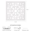 ANMINY 24 PCS Hanging Room Divider Decorative Thick Wall Screen Panels Floral Carving Pattern Hollow Out Design for Bedroom Living Dining Room Kitchen Office Restaurant Home Hotel Decor - White Flower view 4