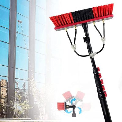 XIAOYE Window Cleaning Brush Equipment 3.6-11M Window Cleaner Kit,Water Fed Telescopic Brush,Solar Panel Cleaning Equipment for Cleaner Outdoor Window,24FT/7.2M