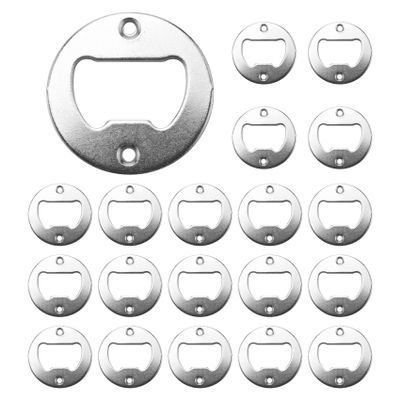 Opener Insert Kit,20 Set Round Inset Opener Kit for DIY Beer Spanner Opener Corkscrew