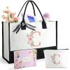 Birthday Gifts for Women Mothers Day Gifts for Mom Wife Grandma Daughter Sister Friends Bridesmaid Teacher Appreciation Tote Bag and Makeup Bag view 1