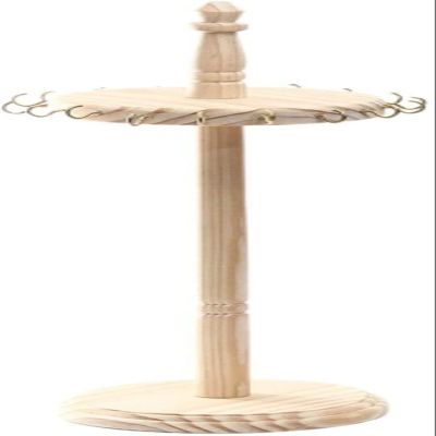 YQBUER Flashing Wooden Creative Solid Wood Jewelry Rack Earrings Necklace Bracelet Display Stand Jewelry Storage Shelf Jewelry Display Pr
