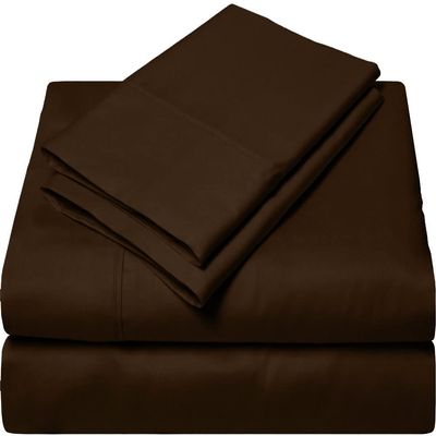 My Egyptian Sheet Giza Queen Size Giza Cotton 1000-Thread-Count Sheets Set 16-Inches Extra Deep Pockets Premium, Queen Giza Bedsheet Soft Breathable Egyptian Sheet Giza - Chocolate