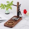 YQBUER Flashing Walnut Entrance Key Storage Rack Rack Key Hanger Debris Necklace Bracelet Ring Watch Storage Rack (Color : Walnut L) view 3