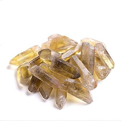 1PC Natural Quartz Stone Yellow Citrine Tower Citrine Rough Crystal Cluster Points Pillar Specimen Mineral,Yellow Citrine,3pc