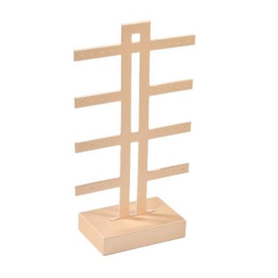 YQBUER Flashing Earrings and Necklace Display Stand Display Rack Stand Holder Earrings Hanging Storage Rack (Color : Champagne 02)