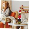 SEWACC 6 Set Mini Santa Hats and Scarf Wine Bottle Cover Christmas Hats Christmas Decorations for Dinner Table Decor Home Hotel view 4