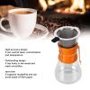 Septpenta 550Ml Pour Over Coffee Make, Coffee Dripper, with Stainless Steel Filter, Metal Bore and Mesh Microfilter, Reusable Bamboo Plate Coffee Pot for Coffee Lovers view 2
