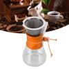 Septpenta 550Ml Pour Over Coffee Make, Coffee Dripper, with Stainless Steel Filter, Metal Bore and Mesh Microfilter, Reusable Bamboo Plate Coffee Pot for Coffee Lovers view 3