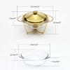 JYHCD Chafing Dish Buffet Set, 2 Quart Glass Finish Chafing Dish, Round Chafers with Fuel Holder and Lid for Buffet/Weddings/Parties/Banquets/Catering Events,Silver view 2
