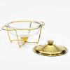 JYHCD Chafing Dish Buffet Set, 2 Quart Glass Finish Chafing Dish, Round Chafers with Fuel Holder and Lid for Buffet/Weddings/Parties/Banquets/Catering Events,Silver view 4