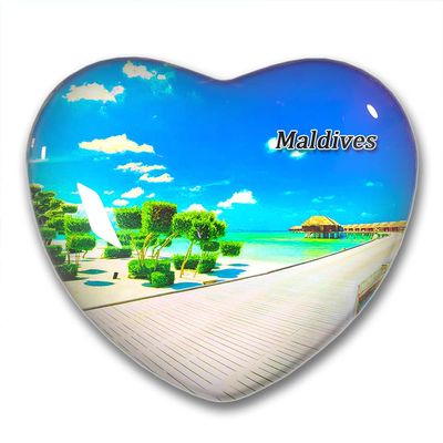 Maldives Lux South Ari Atoll Maldives Fridge Magnets Sticker Kitchen Refrigerator Decoration Magnet Gift Heart Shape