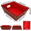 Basket For Gifts Empty, 5 PCS Sturdy Diy Bulk Gift Basket Kraft Market Tray Cardboard Basket With Handles, Gift Baskets Kit Supplies Wrap To Fill For Valentines Christmas Weddings Anniversaries view 2
