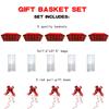 Basket For Gifts Empty, 5 PCS Sturdy Diy Bulk Gift Basket Kraft Market Tray Cardboard Basket With Handles, Gift Baskets Kit Supplies Wrap To Fill For Valentines Christmas Weddings Anniversaries view 3