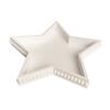 Transpac Transpac Wood 15.25 in. White Christmas Beaded Edge Star Shaped Tray White view 1