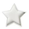 Transpac Transpac Wood 15.25 in. White Christmas Beaded Edge Star Shaped Tray White view 2