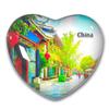China Kuanzhai Alley Fridge Magnets Sticker Kitchen Refrigerator Decoration Magnet Gift Heart Shape view 1