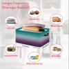 Farmhouse Teal Purple Ombre Storage Basket for Shelves, Hazy Turquoise Rustic Gradient Storage Cube Fabric Storage Bins, Closet Organizers with Handles for Book, Toys, Cloth, 15x11x9.5 Inch view 2