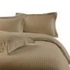 All Star Linen Ultra Soft & Luxury Cotton 800 Thread Count Oversized King Plus Stripe Duvet Cover Set 5 Piece Taupe Stripe Comforter Cover Oversized King Plus-128"x120" view 1