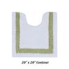 Better Trends 100% Cotton Hotel Collection Bath Mats Set, White & Sage Mats - Tufted, Reversible & Absorbent & Machine Washable 3 Piece Bathroom Rug Set, Toilet Base, Runner for Tub, Shower view 2