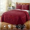 Better Trends Chenille Bedspreads Twin Size, Deep Red 100% Cotton Chenille Medallion Design Tufted Bedding Coverlet Soft Lightweight, 96"x110" with 1 PC Sham 2 Pieces Set Trevor Collection view 2