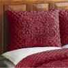 Better Trends Chenille Bedspreads Twin Size, Deep Red 100% Cotton Chenille Medallion Design Tufted Bedding Coverlet Soft Lightweight, 96"x110" with 1 PC Sham 2 Pieces Set Trevor Collection view 4