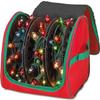 HOLDN STORAGE Premium Christmas Light Storage Bag  Heavy Duty Tear Proof 600D/Inside PVC Material with Reinforced Handles - 3 Reels Stores up to 375 Ft of Mini Tree Lights & Extension Cords Red view 1
