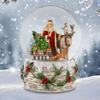 120MM Musical Santa w/Reindeer Snow Globe by San Francisco Music Box Company view 2