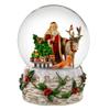 120MM Musical Santa w/Reindeer Snow Globe by San Francisco Music Box Company view 3