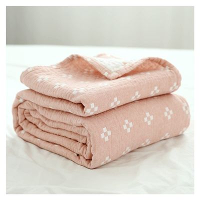Bannr Blanket Queen Size Casual Blanket for Beds Cotton Simple Bedspread Double Summer Air-Conditioning Quilt Travel Pillows (Color : 3, Size : 200x230cm)