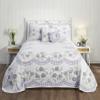 Better Trends Bloomfield Collection is Super Soft and Light Weight in Floral Design 100% Cotton Tufted Unique Luxurious Machine Washable Tumble Dry, Full/Double Bedspread, Lavender view 3