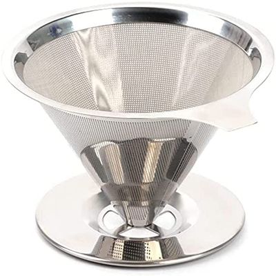 Pour over Coffee Dripper Reusable Cone Coffee Filter Portable Pour over Coffee Maker Home Office Camping