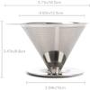 Pour over Coffee Dripper Reusable Cone Coffee Filter Portable Pour over Coffee Maker Home Office Camping view 2