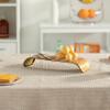 Decorative Metal Gold Stand Rectangular Shape Rustic Tray and PC Monitor Stand, Small view 2